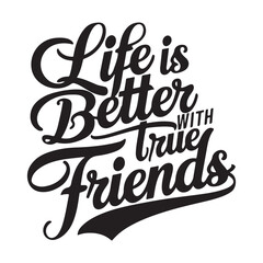 Friendship T shirt design and calligraphy