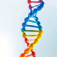 medium shot of Genetic algorithm, isolated on a white background, bright and vivid tonality 