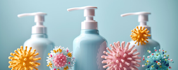 Explore the prevalence of germs on bathroom soap dispensers, showcasing the importance of hygiene practices in public restrooms.
