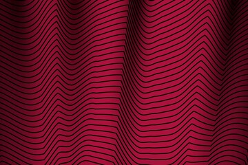 Abstract red and black wavy lines background.