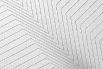 Abstract white geometric background with lines and shapes.