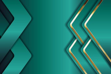 Teal and Gold Abstract Background.