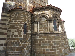 Church of Sainte-Anne and Saint-Martin in the historic village of Polignac. Auvergne. France. View...