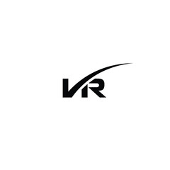 VR letter logo design vector