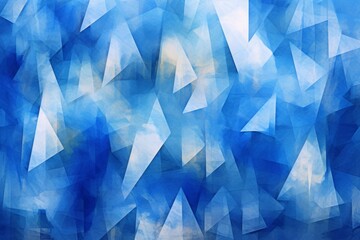 Obraz premium Abstract Blue and White Geometric Pattern