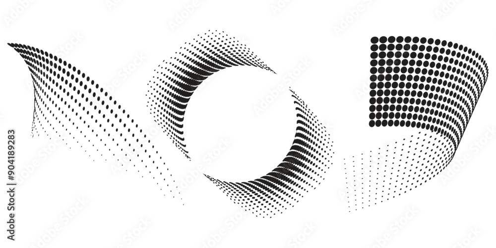 Poster basic halftone dots effect in black and white color. halftone effect. dot halftone. black white half