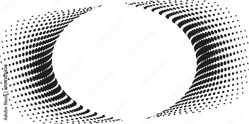 Poster basic halftone dots effect in black and white color. halftone effect. dot halftone. black white half