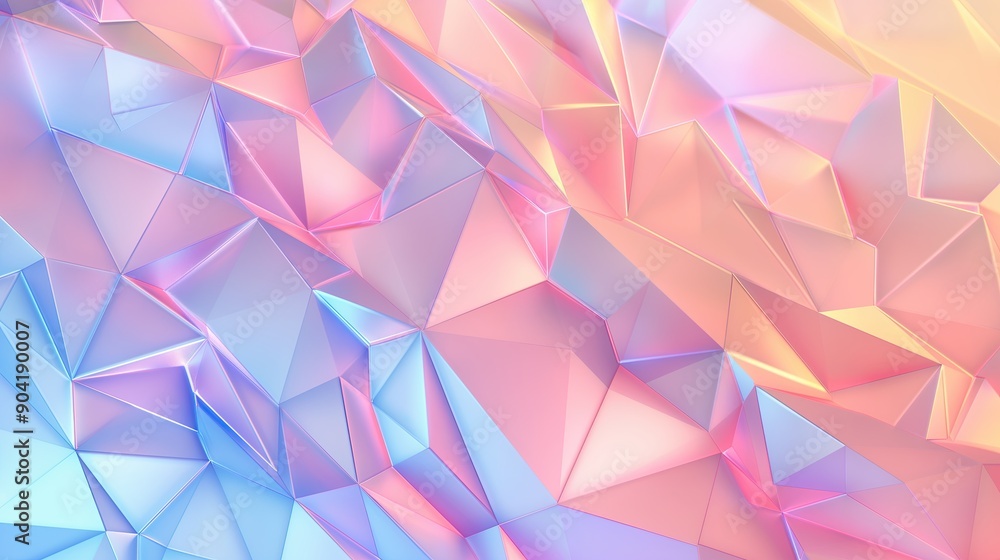 Poster abstract polygonal background. triangular low poly style. 3d rendering