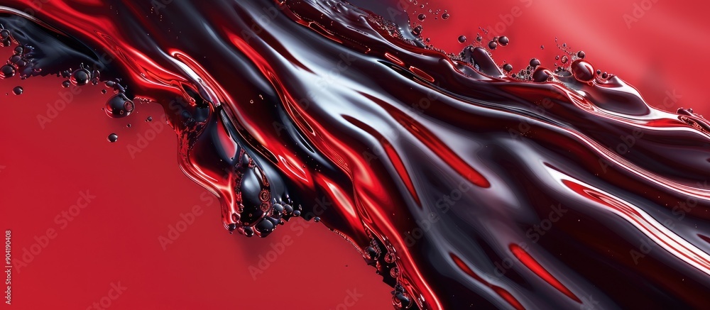 Poster liquefied red tones on a backdrop with copy space image