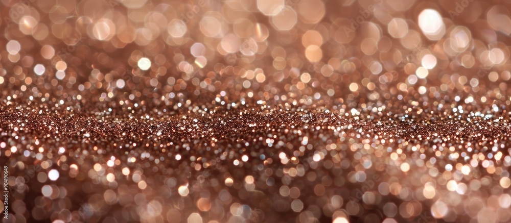 Poster close up of a shiny light brown glitter background with ample copy space image