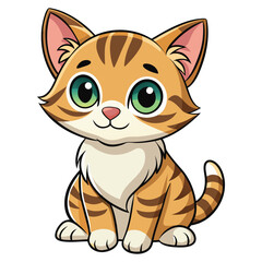 Baby cute cat vector