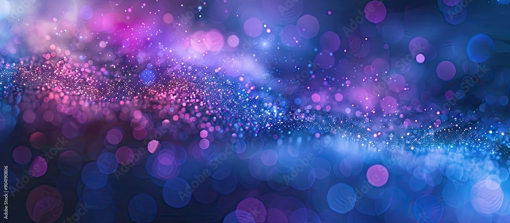 Aufkleber blurry neon glow with soft ultraviolet texture reflecting blue and purple light on an abstract backg