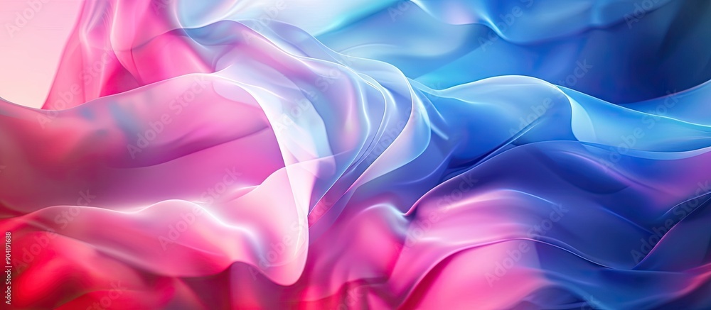 Poster abstract smooth background with blue and red gradient defocused elements ideal for copy space image