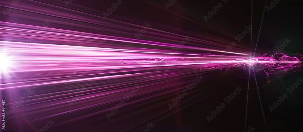 Poster pink lens flare on black backdrop creating an abstract optical ray light effect perfect for a copy s