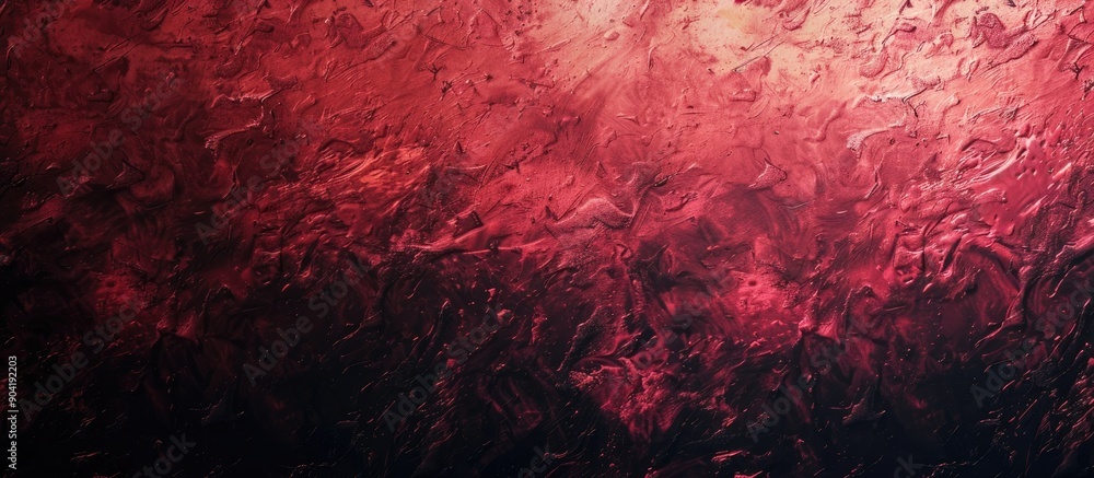 Poster abstract background with a gradient of red and black colors providing grainy noise texture effect su