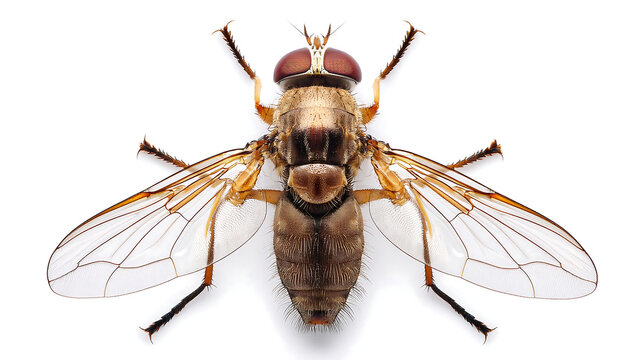  Horse Fly- Common horse fly or notch-horned cleg fly isolated on white, Haematopota plu_1(181)