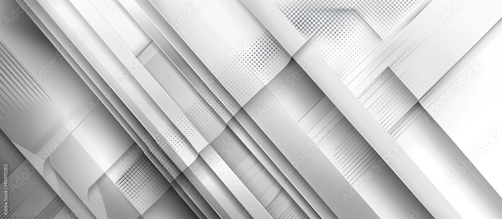 Poster modern abstract white and grey background design with diagonal lines subtle blurred patterns and an 