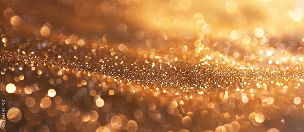Poster close up view of a sparkling light brown background with ample copy space image available
