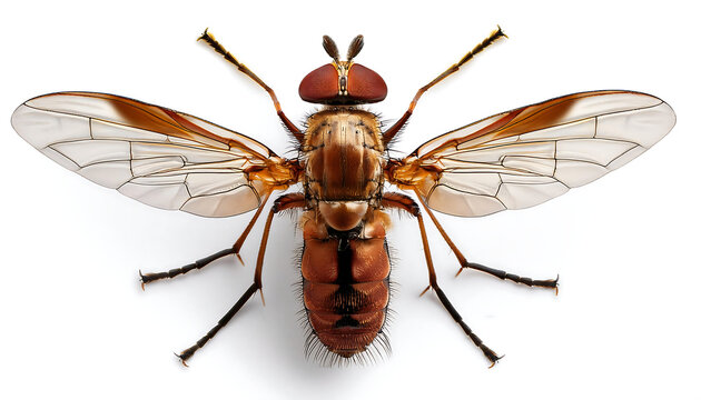  Horse Fly- Common horse fly or notch-horned cleg fly isolated on white, Haematopota pluvial_1(178)