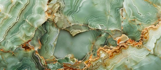 Fototapeta premium Outdoors shot of a section of green onyx stone cladding with copy space image available