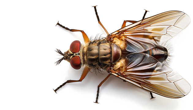 Horse Fly- Common horse fly or notch-horned cleg fly isolated on white, Haematopota pluvial_1(179)