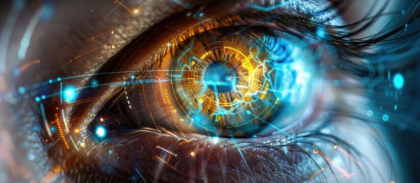 Biometric technology ensures secure access to company data visuals always stress the need for secure information access with a copy space image