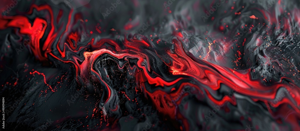 Poster artistic background adorned with red and black hues perfect for a copy space image