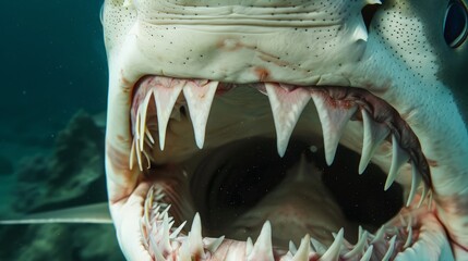 Obraz premium Shark Teeth Close Up
