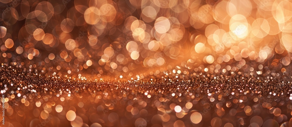 Poster close up of a shiny light brown glitter background with copy space image