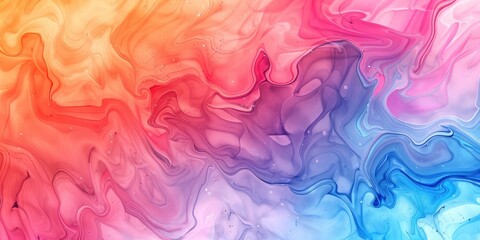 Fototapeta premium Marble curls. Liquid marble texture. Colorful marble ink. Liquid art. AI generation.