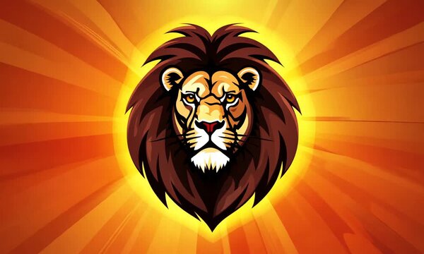  lion head icon animation