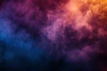 Clouds of colorful smoke abstract background