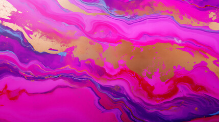Vibrant pink and gold marble texture with smooth swirls and rich colors