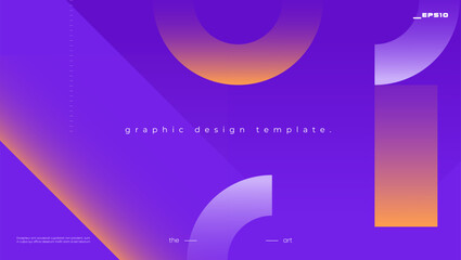 Minimal Geometric background. Gradient shapes composition. Vector illustration.	