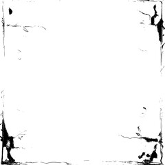 Watercolor Border Isolated on White Artistic Background