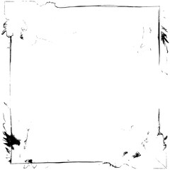 Watercolor Border Isolated on White Artistic Background