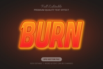 Burn Flame Editable Text Effect, Font Graphic Style