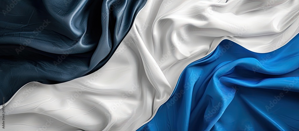 Poster design with a canvas texture in white blue and black colors provides ample copy space image
