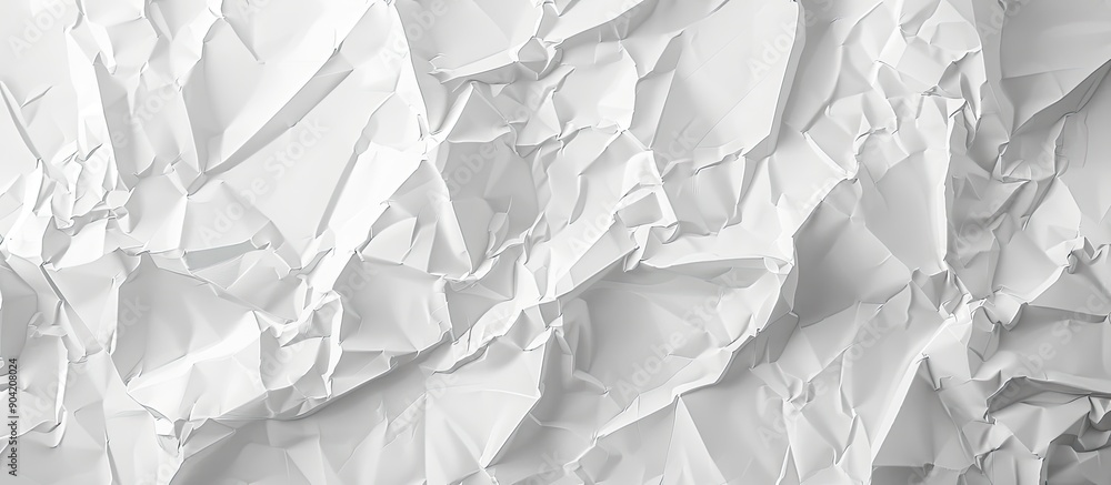 Poster texture background of crumpled white paper with clumps providing copy space image