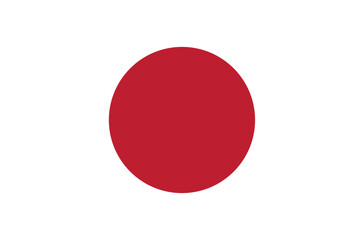 Japanese national pride. Japanese flag. Vector illustration. 