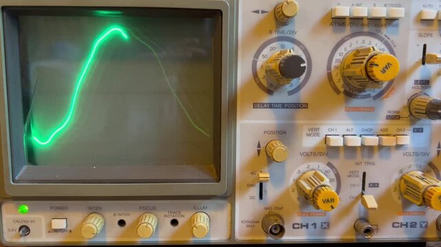 Work of oscilloscope