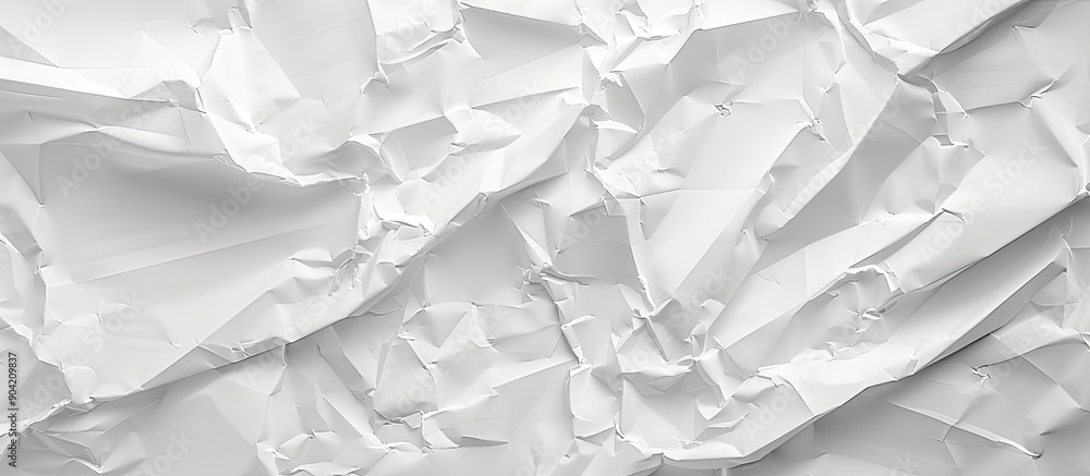 Aufkleber crumpled white paper texture background with copy space image