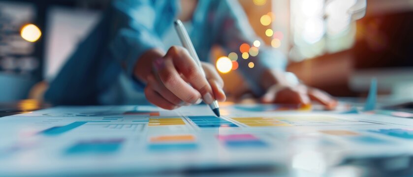 Designing a campaign with a focus on execution and timing close up, focus on strategic planning, dynamic, double exposure, marketing agency backdrop