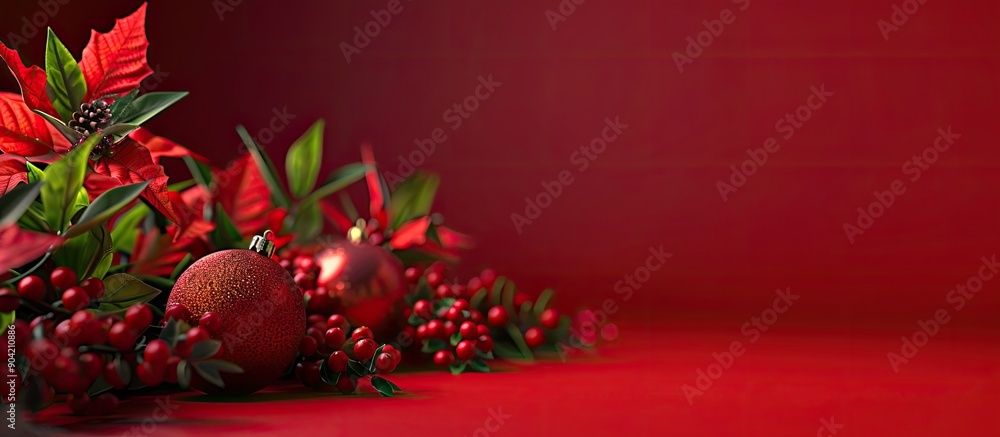 Poster holiday greetings on a colored backdrop with room for text or graphics like a business card or postc
