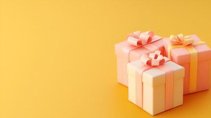 3D Rendering of Elegant Gift Boxes