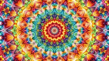 Vibrant Kaleidoscope Pattern Art for Creative Projects