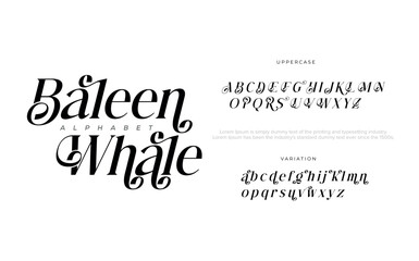 Baleen Whale Future font creative modern alphabet fonts. Typography colorful bold with color dot regular. vector illustrator