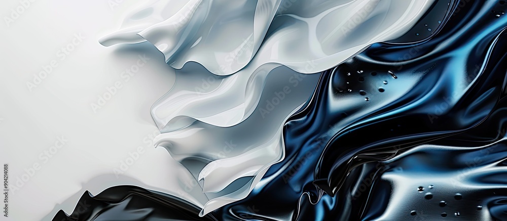 Poster design with a canvas texture in white blue and black colors provides ample copy space image