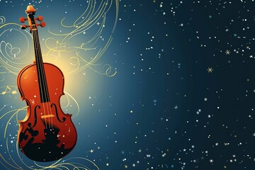 Fototapeta premium vector background for violin music event , violinist , classical music
