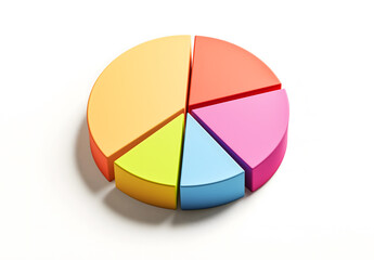Fototapeta premium Colorful 3D Pie Chart
